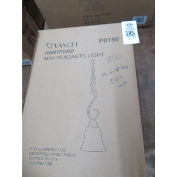 2-Vaxcel Mini Pendant Light, Acclaim Light Fixture - 2 X $