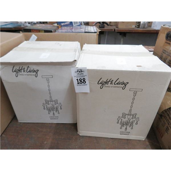 2-Light and Living Hanging Light Fixture - 2 X $