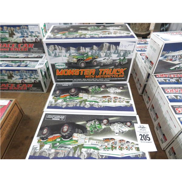 6-Hess Monster Truck w/Motorcycles - 6 X $