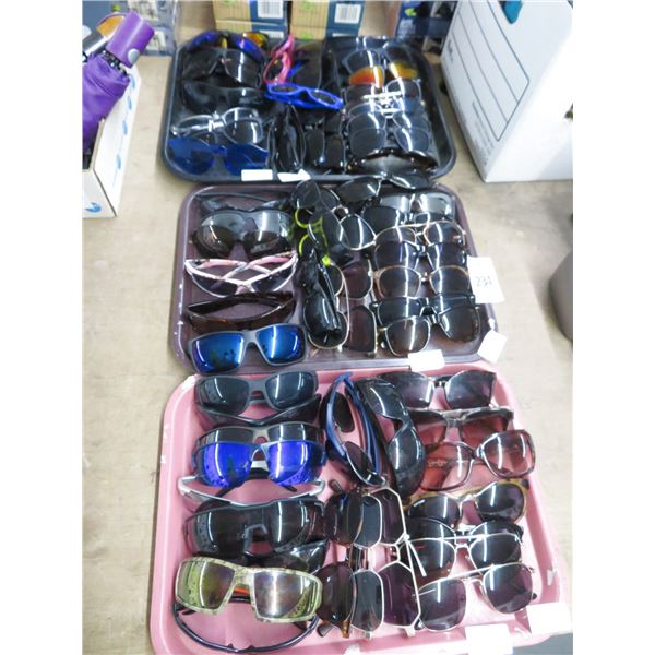 3-Tray Lot of Fashion Sunglasses - 3 X $