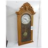 Image 1 : Boston Clock CO. Oak Pendulum Chime Wall Clock