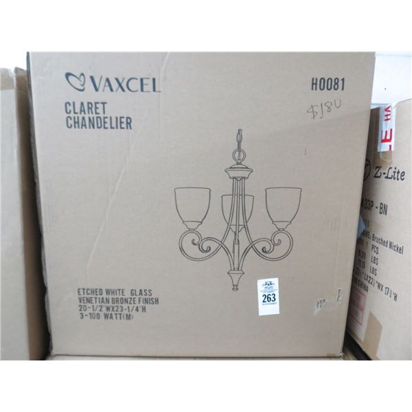 2-Vaxcel Claret, Acclaim Chandelier - 2 X $