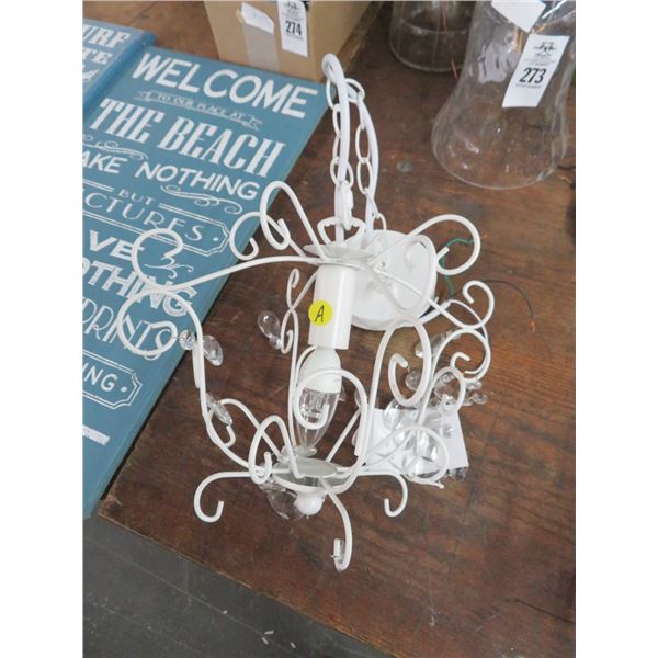 White Hanging Light Fixture