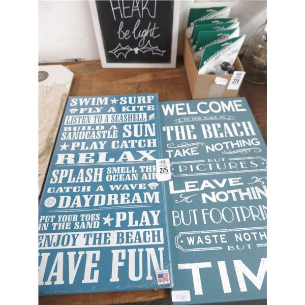 4-Merry Little Christmas, Swim, Surf, Welcome Signage - 4 X $