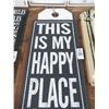Image 1 : 2-This Is My Happy Place and The House Rules Wood Sign - 2 X $