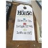 Image 2 : 2-This Is My Happy Place and The House Rules Wood Sign - 2 X $