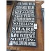 Image 1 : 2-Our Family Rules Wood Sign - 2 X $