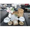 Image 1 : Lot of Baskets Candestands, Cups and Saucers