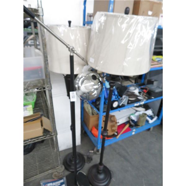 3-Metal Floor Lamps - 3 X $