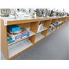 Image 1 : 14-Oak w/Laminate Top Two Sided Bookcase On Wheels - 14 X $