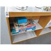 Image 2 : 14-Oak w/Laminate Top Two Sided Bookcase On Wheels - 14 X $
