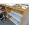 Image 3 : 14-Oak w/Laminate Top Two Sided Bookcase On Wheels - 14 X $