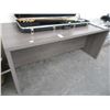 Image 1 : Grey Wood Desk w/Credenza
