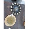 Image 1 : 2-Alabaster, Metal Wall Clock - 2 X $