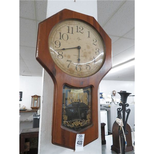 Elgin Regulator Oak Wall Clock