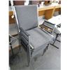 Image 1 : 5-Grey Fabric Stack Chairs - 5 X $