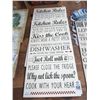 Image 1 : Wood Kitchen Rules Sign