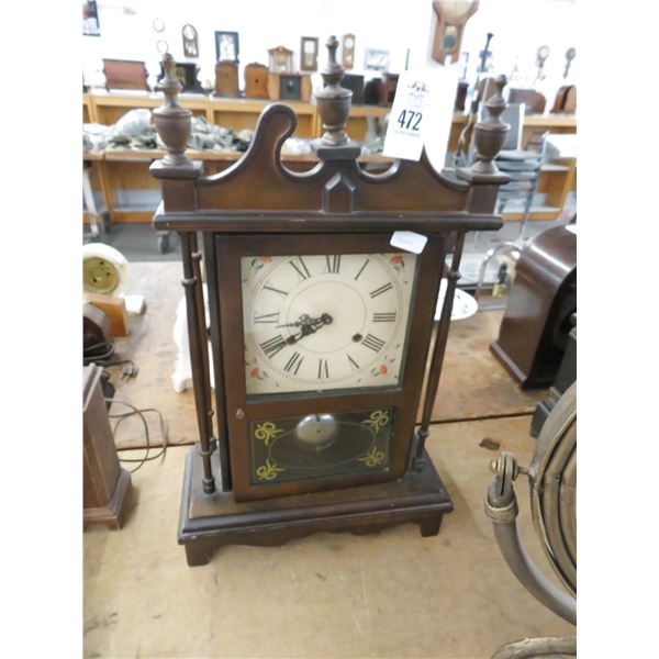 Old Mahogany Finial Pendulum Clock