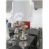 Image 1 : 2-Brushed Nickel Table Lamps - 2 X $