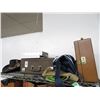 Image 1 : Shelf of Cowboy Hats, Wine Case and Bags