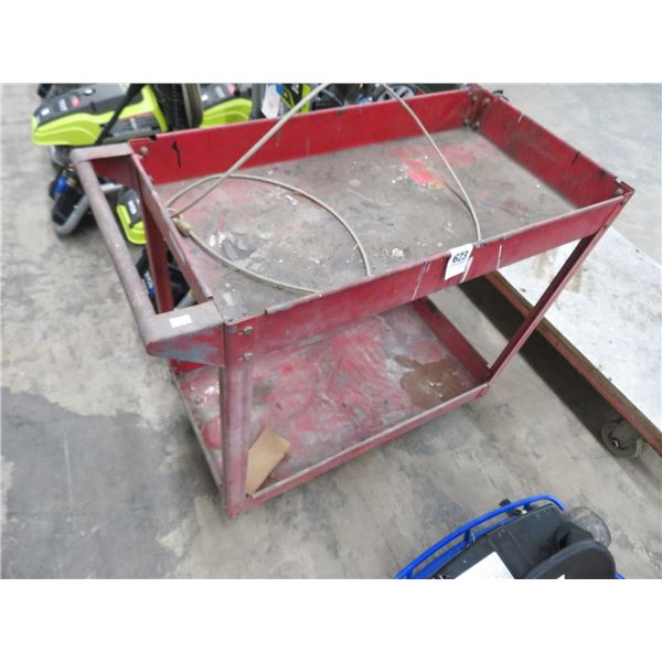 Red Mechanics 2 Shelf Cart