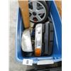 Image 1 : Blue Tub w/Scooter Wheels, Head Lights and More