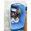 Image 1 : Blue Tub w/LED Shop Light, Steering Cable, Electric Hardware