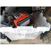 Image 1 : Shelf of Air Nailer, Saw, Laser Level and Hardware