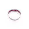 Image 2 : Brilliant Ruby & Diamond 14k White Gold Ring