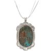 Image 2 : Navajo Sterling Silver Kingman Turquoise Necklace