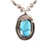 Image 2 : Navajo Sterling Silver Turquoise Handmade Necklace