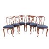 Image 1 : Quarter Sawn Oak Hand Carved Upholster Chairs (6)