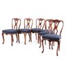 Image 8 : Quarter Sawn Oak Hand Carved Upholster Chairs (6)