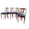 Image 8 : Quarter Sawn Oak Hand Carved Upholster Chairs (6)