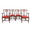 Image 1 : Chippendale Style Set of Four Chairs 1950-60s