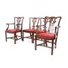 Image 8 : Chippendale Style Set of Four Chairs 1950-60s