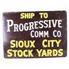 Image 1 : Sioux City Stock Yards Shipping Double Sided Sign