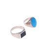 Image 8 : C. 1970's Mexican Sterling Onyx & Turquoise Rings