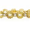 Image 2 : Vintage 18k Gold 1.51 ctw Diamond Twisted Wire Open Puffed Link Statement Bracel