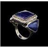 Image 4 : 14KT White Gold 20.59 ctw Sapphire and Diamond Ring