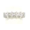 Image 2 : 18k White Gold 1.25 ctw Large Bar Set Princess Diamond Milgrain Work Band Ring