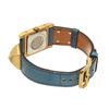 Image 4 : Hermes Blue Metal and Leather Medor Plated 23 Quartz Watch