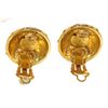 Image 2 : Chanel Gold CC Rhinestone Clip On Earrings