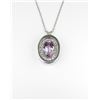 Image 1 : Gorgeous Custom Pink Kunzite and Diamond Pendant