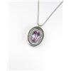 Image 2 : Gorgeous Custom Pink Kunzite and Diamond Pendant