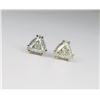 Brilliant Trilliant cut Diamond Stud Earrings