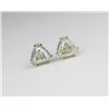 Image 2 : Brilliant Trilliant cut Diamond Stud Earrings