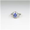 Image 1 : Radiant Tanzanite and Diamond Ring