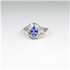 Image 2 : Radiant Tanzanite and Diamond Ring