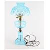 Image 1 : Antique Aqua Glass Lamp